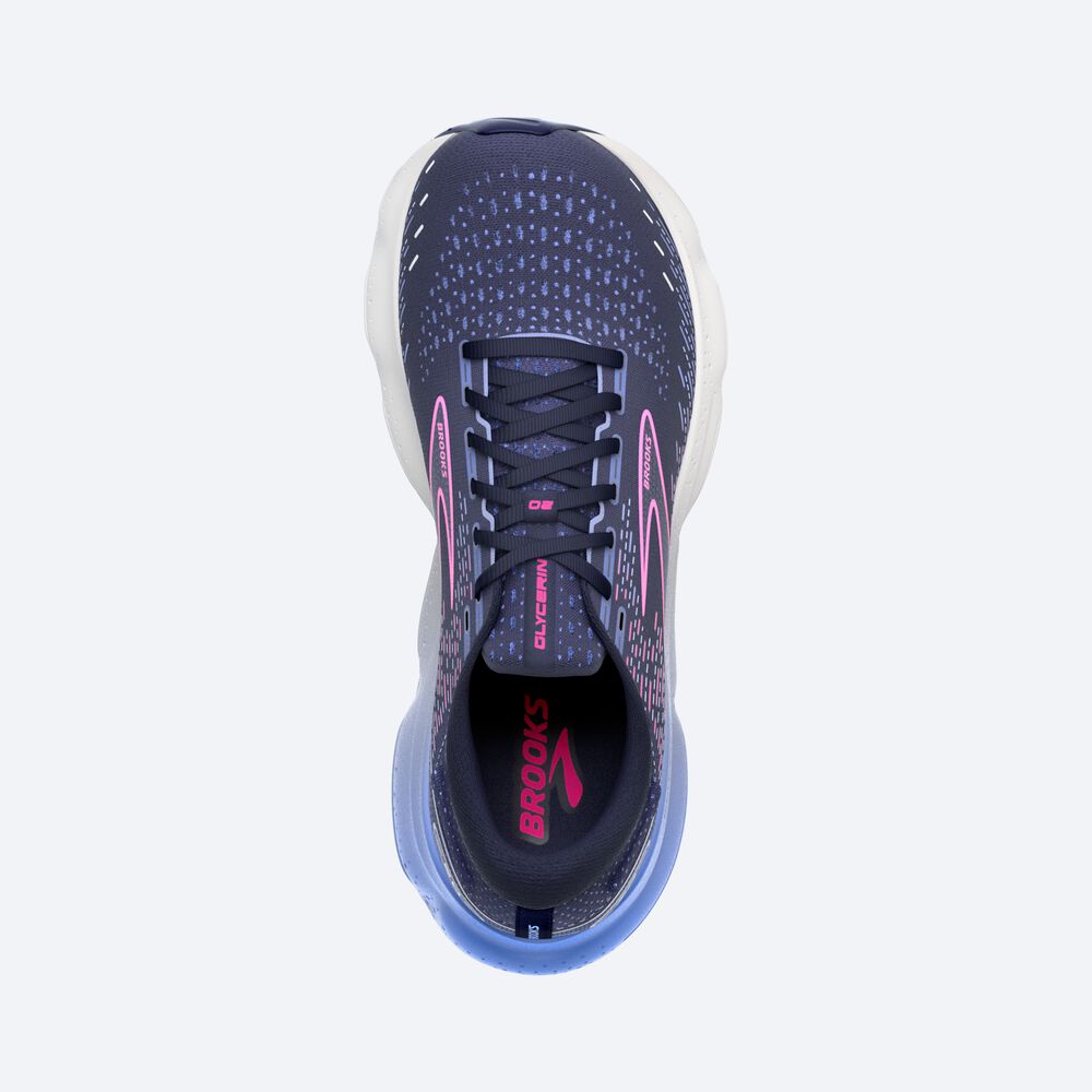 Brooks Glycerin 20 Löparskor Dam Marinblå/Blå/Rosa | BRM-653194