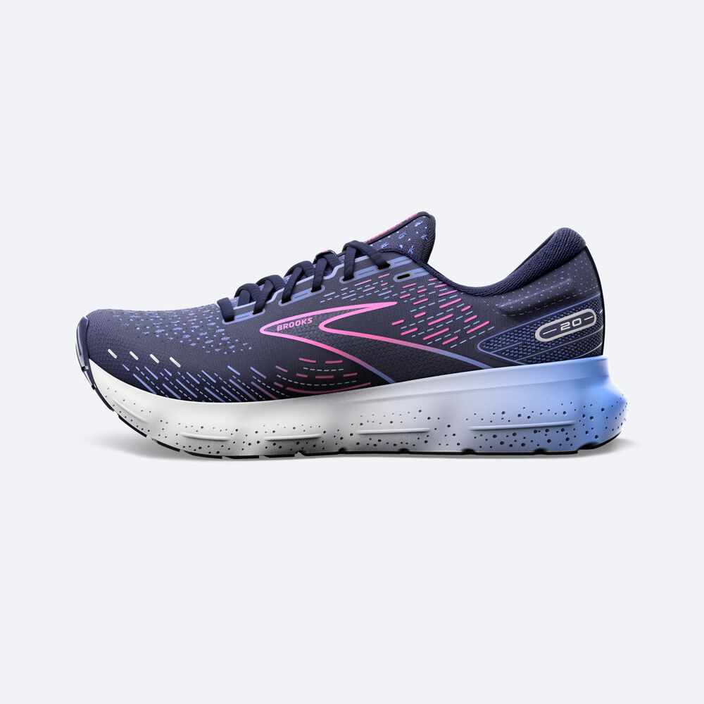 Brooks Glycerin 20 Löparskor Dam Marinblå/Blå/Rosa | BRM-653194