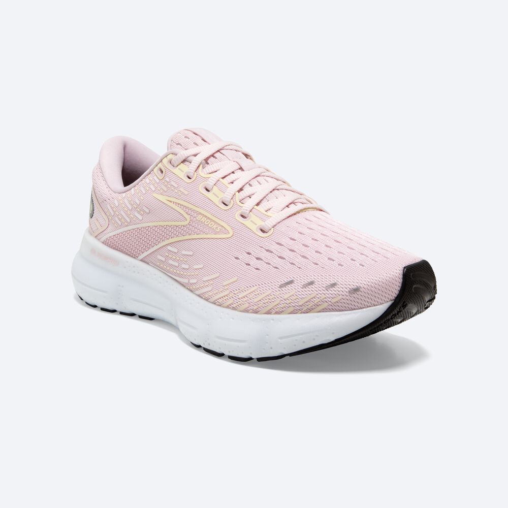 Brooks Glycerin 20 Löparskor Dam Rosa/Gula/Vita | XZE-405819