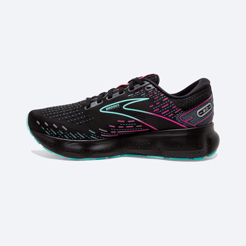 Brooks Glycerin 20 Löparskor Dam Svarta/Blå Ljus/ Rosa | LDN-125847