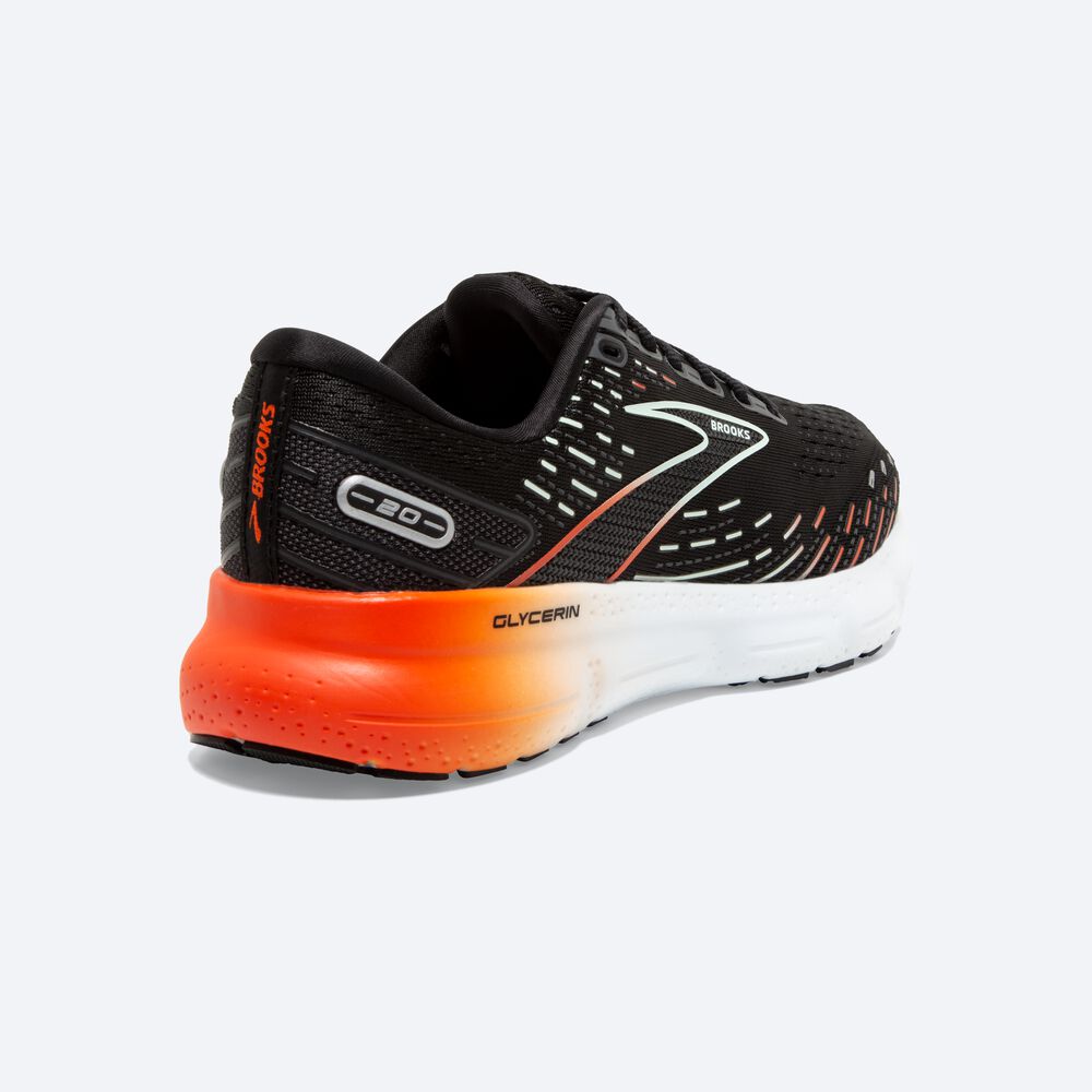 Brooks Glycerin 20 Löparskor Dam Svarta/Röda | USQ-417268