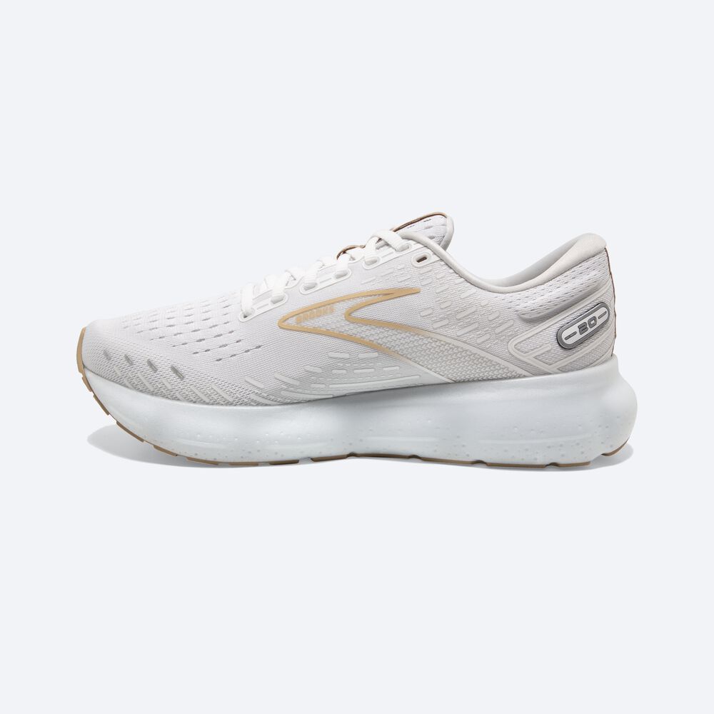 Brooks Glycerin 20 Löparskor Dam Vita/Khaki | VWE-478916