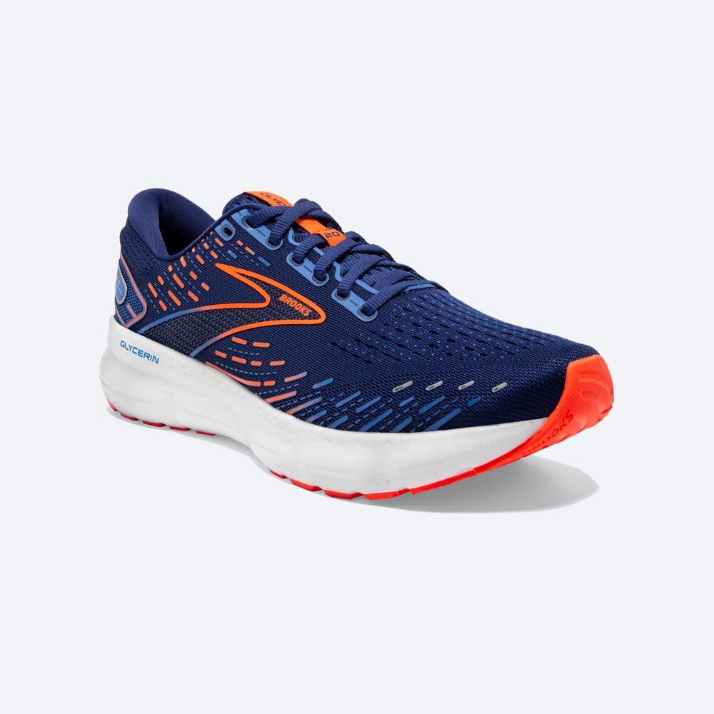 Brooks Glycerin 20 Löparskor Herr Blå/Blå/Orange | UBX-420198