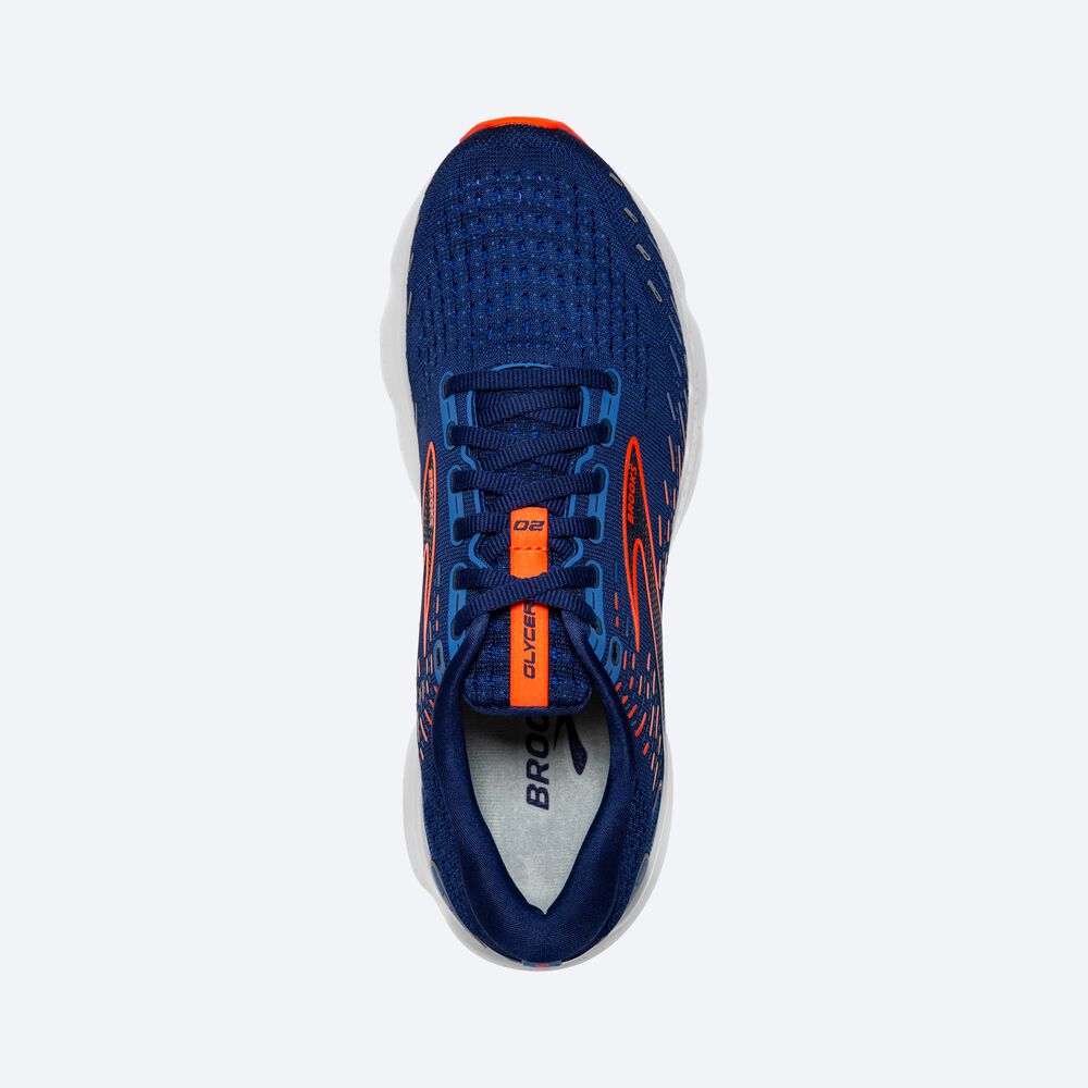 Brooks Glycerin 20 Löparskor Herr Blå/Blå/Orange | UBX-420198