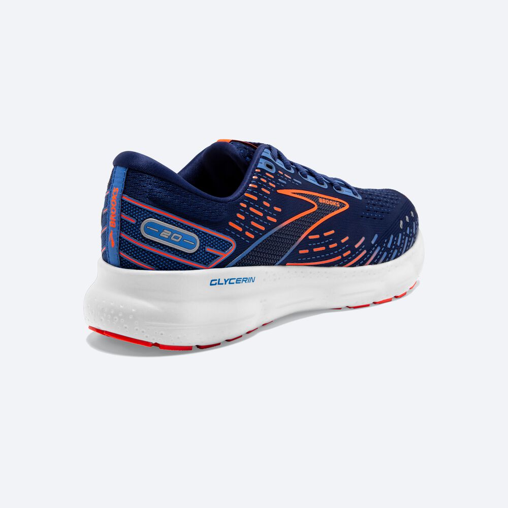 Brooks Glycerin 20 Löparskor Herr Blå/Blå/Orange | UBX-420198