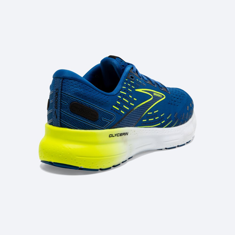 Brooks Glycerin 20 Löparskor Herr Blå/Vita | YKZ-350879