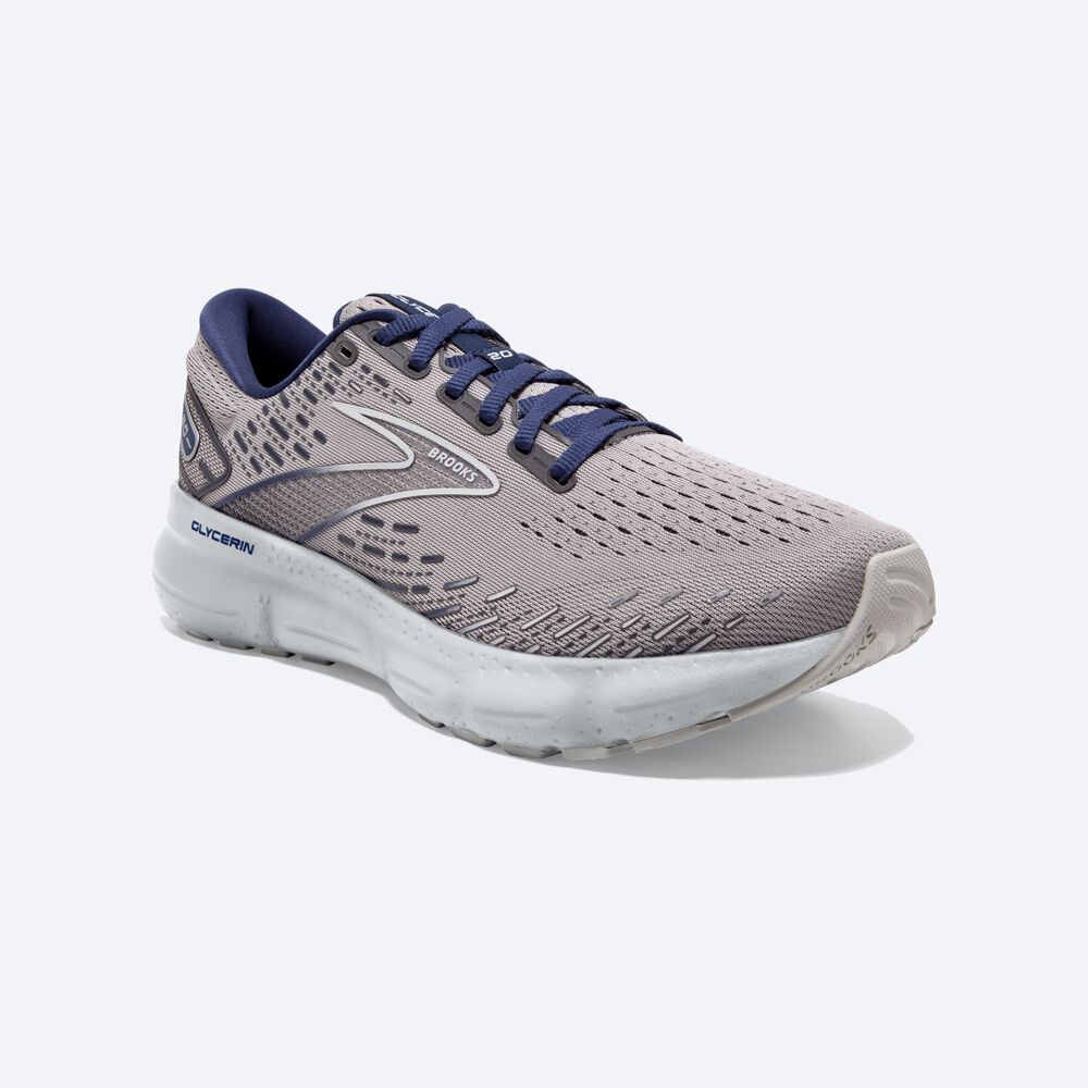 Brooks Glycerin 20 Löparskor Herr Grå/Blå | EWD-725896