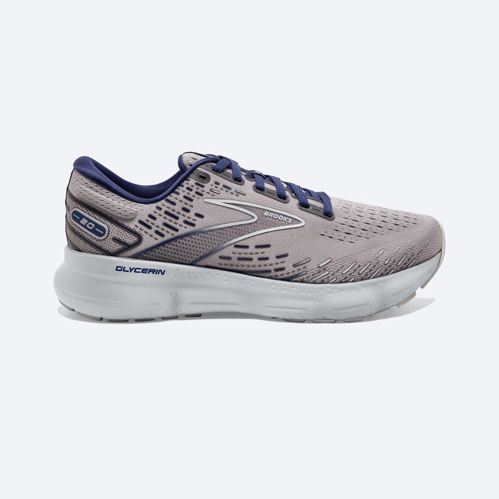 Brooks Glycerin 20 Löparskor Herr Grå/Blå | EWD-725896