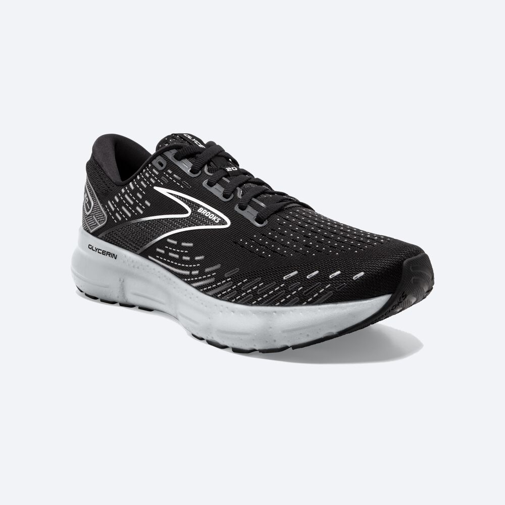 Brooks Glycerin 20 Löparskor Herr Svarta/Vita | IZJ-015927