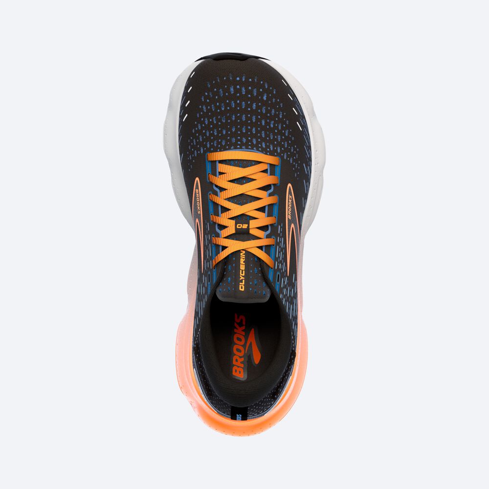 Brooks Glycerin 20 Löparskor Herr Svarta/Blå/Orange | PKL-160827