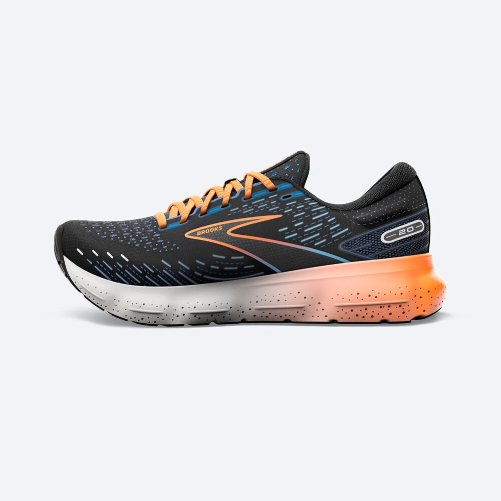 Brooks Glycerin 20 Löparskor Herr Svarta/Blå/Orange | PKL-160827