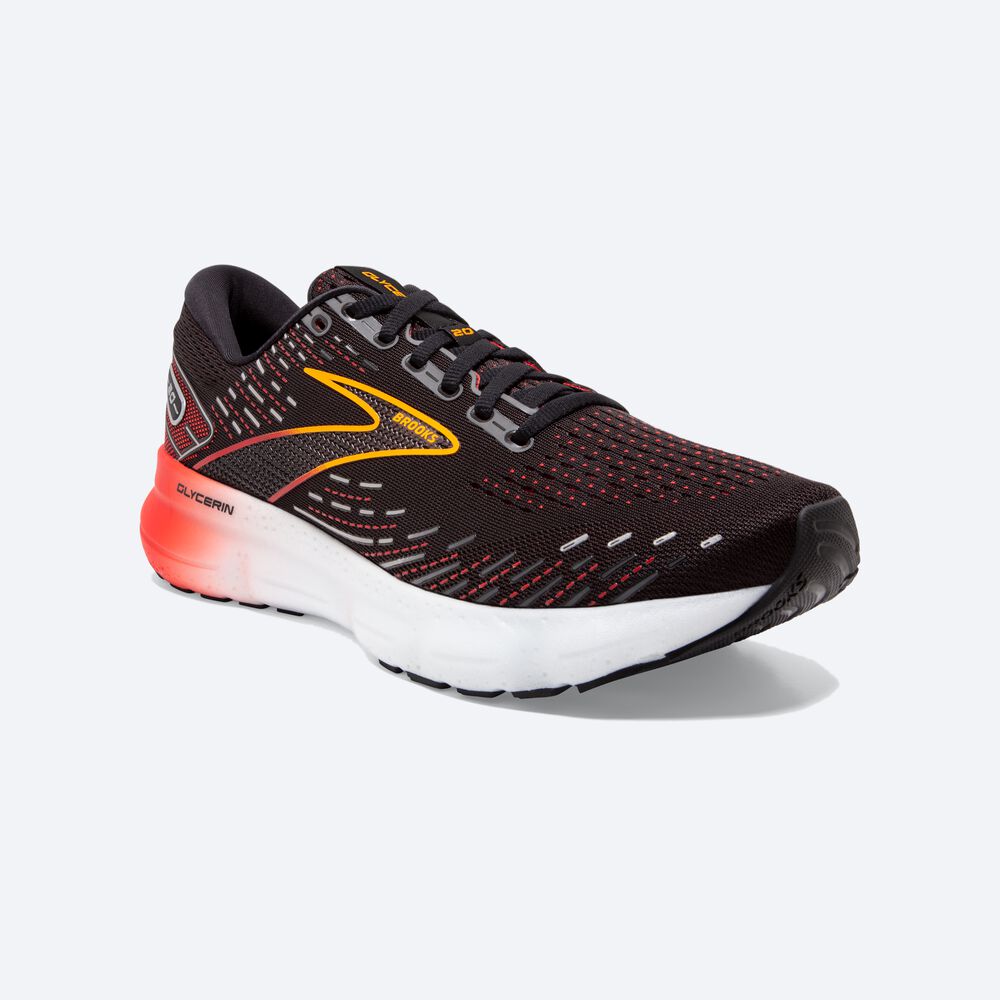 Brooks Glycerin 20 Löparskor Herr Svarta/Röda | YKG-873641