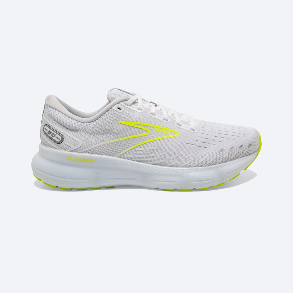 Brooks Glycerin 20 Löparskor Herr Vita | KRQ-649201