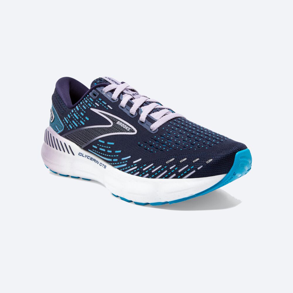 Brooks Glycerin GTS 20 Löparskor Dam Marinblå | PEK-614302