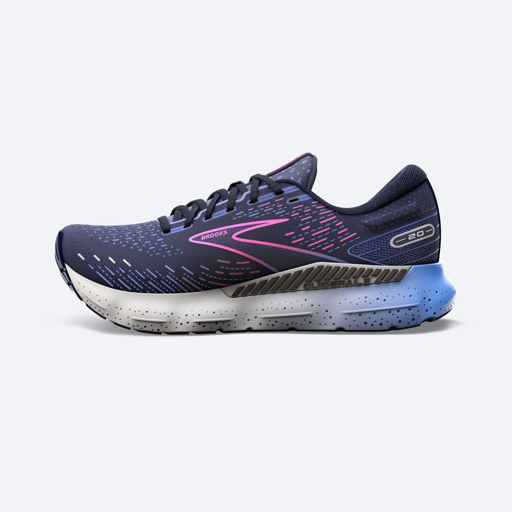 Brooks Glycerin GTS 20 Löparskor Dam Marinblå/Blå/Rosa | TOG-986132