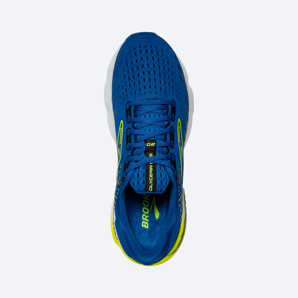 Brooks Glycerin GTS 20 Löparskor Herr Blå/Vita | CVJ-849175