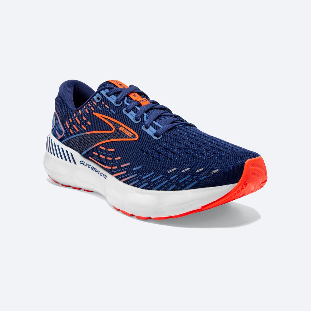 Brooks Glycerin GTS 20 Löparskor Herr Blå/Blå/Orange | XSV-306419