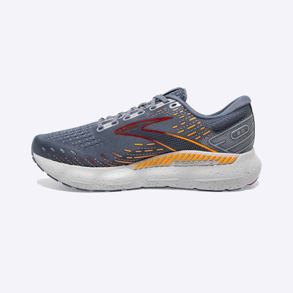 Brooks Glycerin GTS 20 Löparskor Herr Grå/Röda/Orange | QGJ-680745