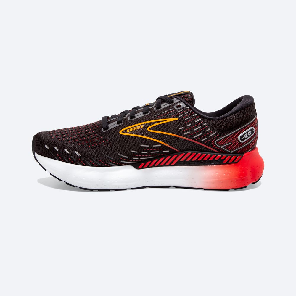 Brooks Glycerin GTS 20 Löparskor Herr Svarta/Röda | FXU-265934