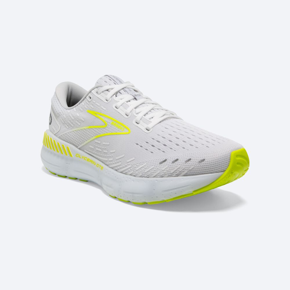 Brooks Glycerin GTS 20 Löparskor Herr Vita | CMO-631548