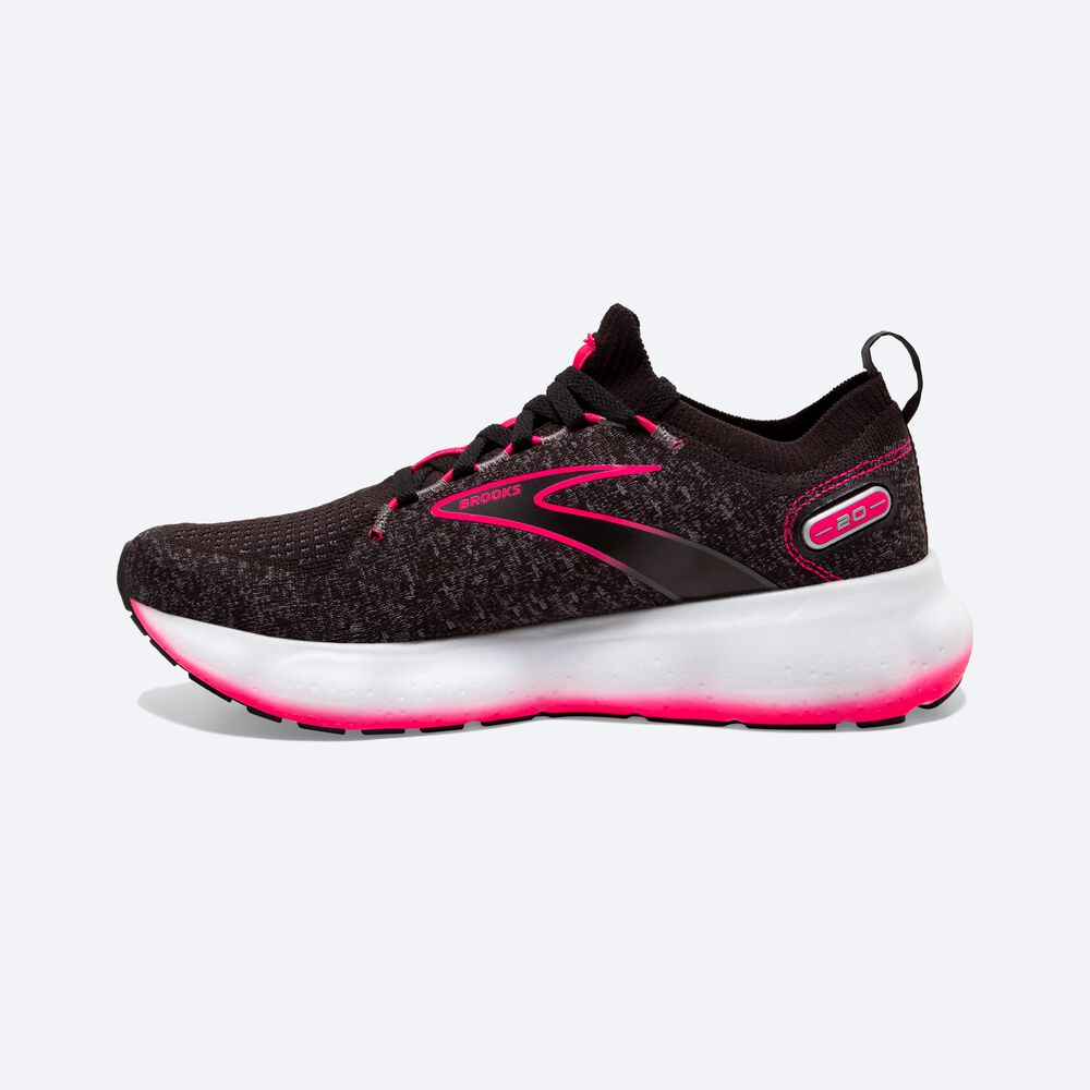 Brooks Glycerin StealthFit 20 Löparskor Dam Svarta/Rosa | JLE-971852