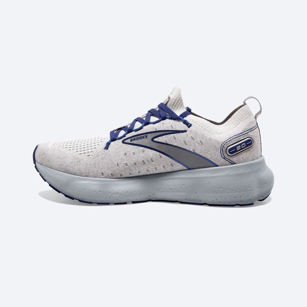 Brooks Glycerin StealthFit 20 Löparskor Herr Grå/Blå | VEU-394107