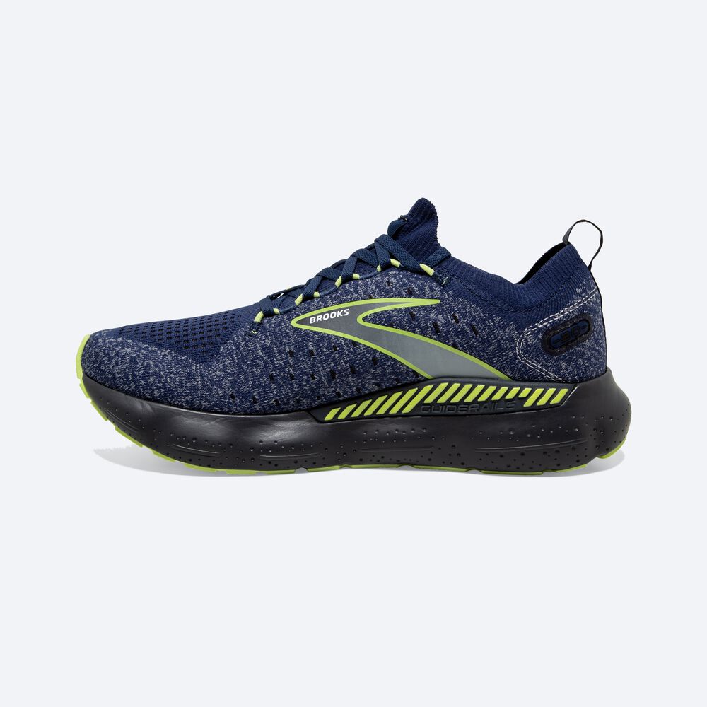 Brooks Glycerin StealthFit GTS 20 Löparskor Herr Blå/LjusGröna | KEW-103957