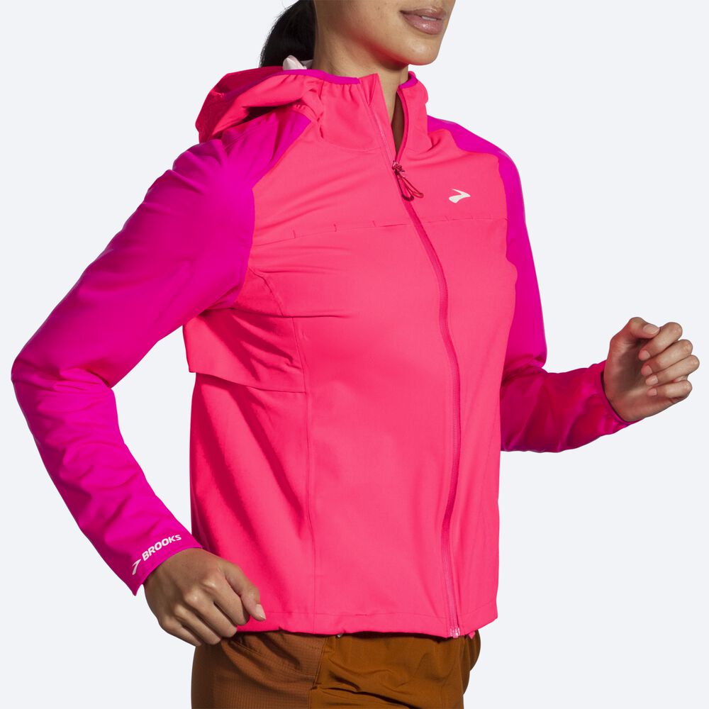 Brooks High Point Waterproof Jacka Dam Rosa | AQW-186972