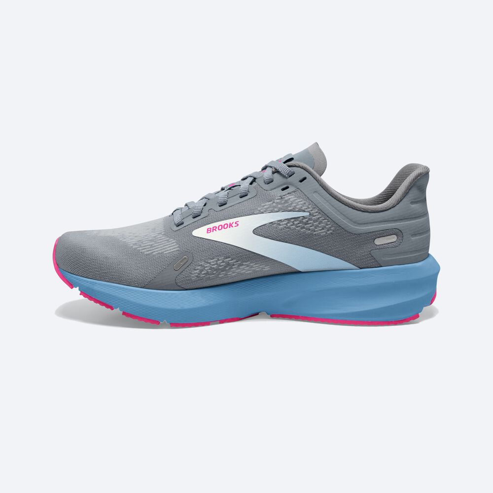 Brooks Launch 9 Löparskor Dam Grå/Blå/Rosa | GMQ-450239