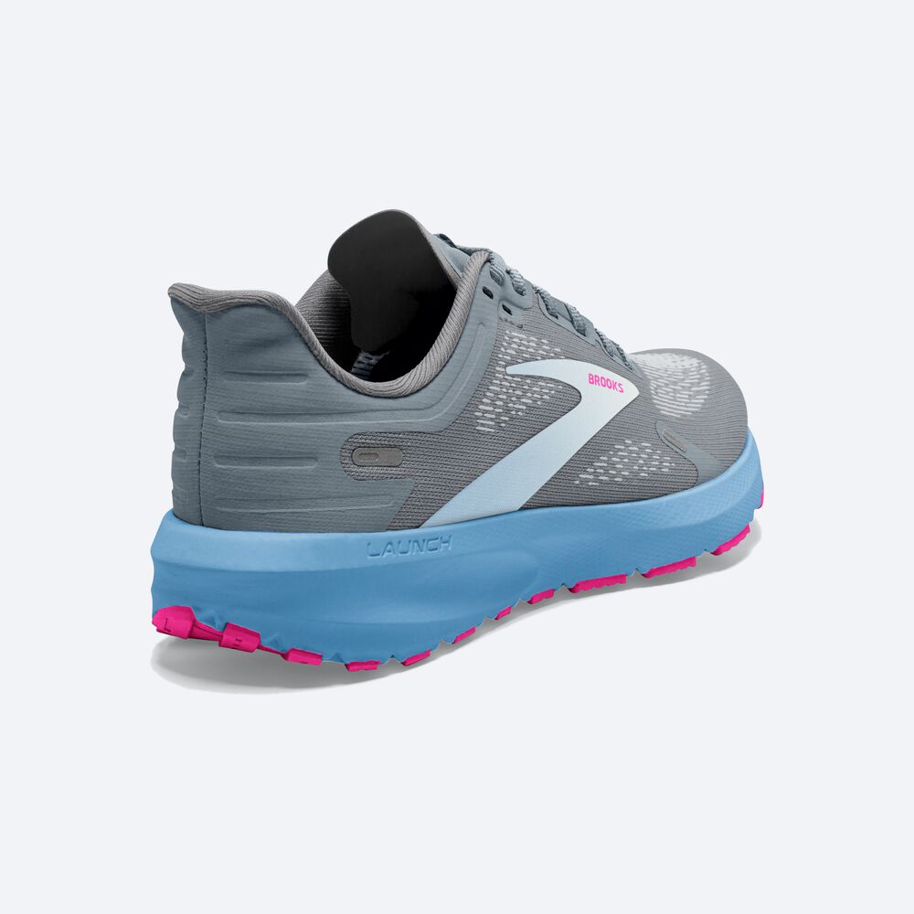 Brooks Launch 9 Löparskor Dam Grå/Blå/Rosa | GMQ-450239