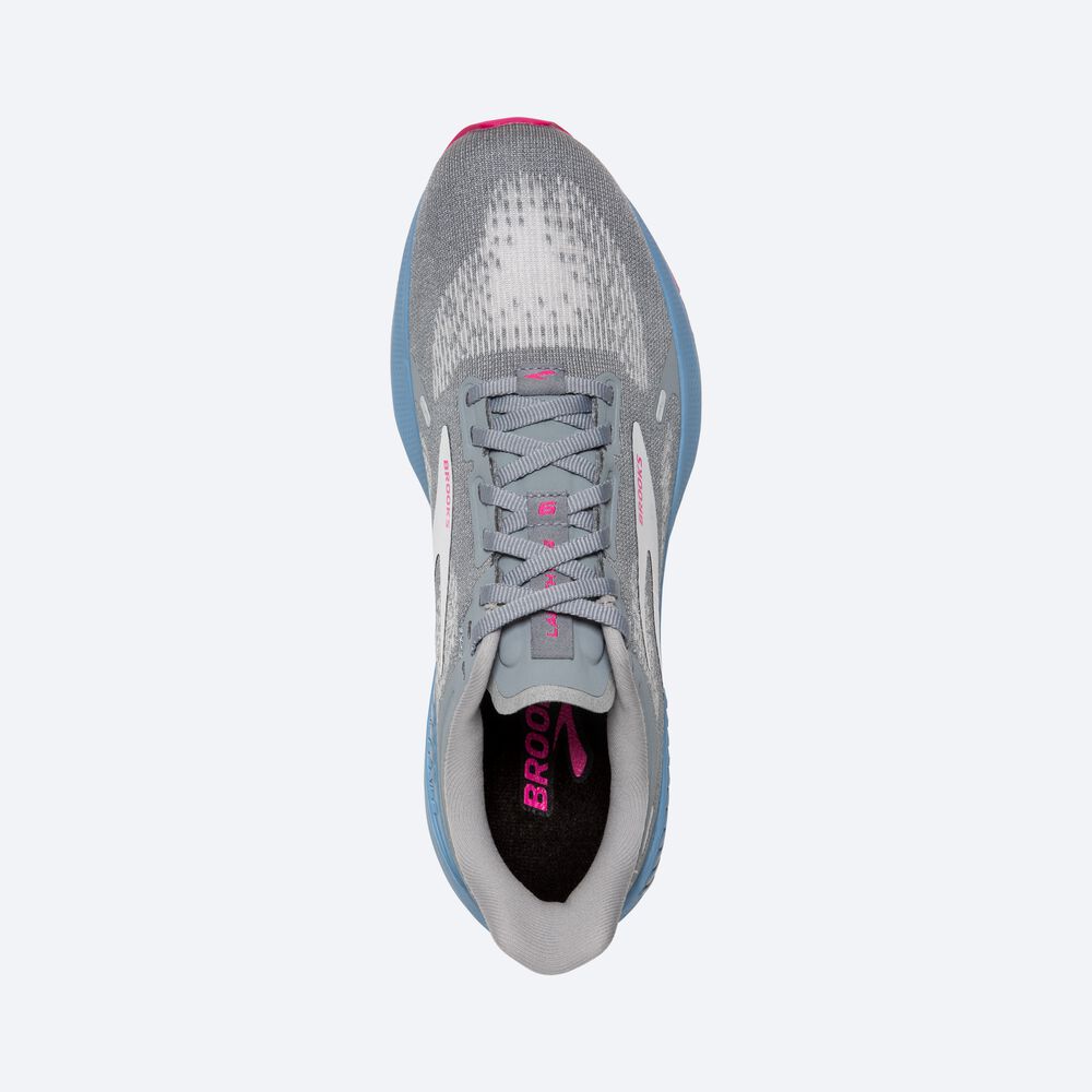 Brooks Launch GTS 9 Löparskor Dam Grå/Blå/Rosa | MPF-467203