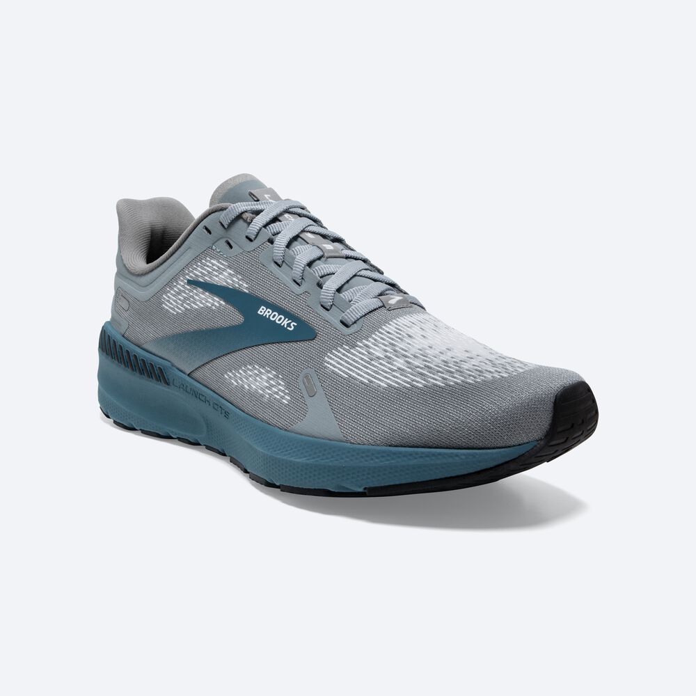 Brooks Launch GTS 9 Löparskor Herr Grå/Vita | YLR-152683