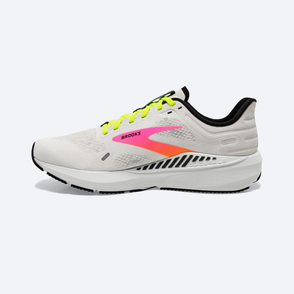 Brooks Launch GTS 9 Löparskor Herr Vita/Rosa | MFQ-567201