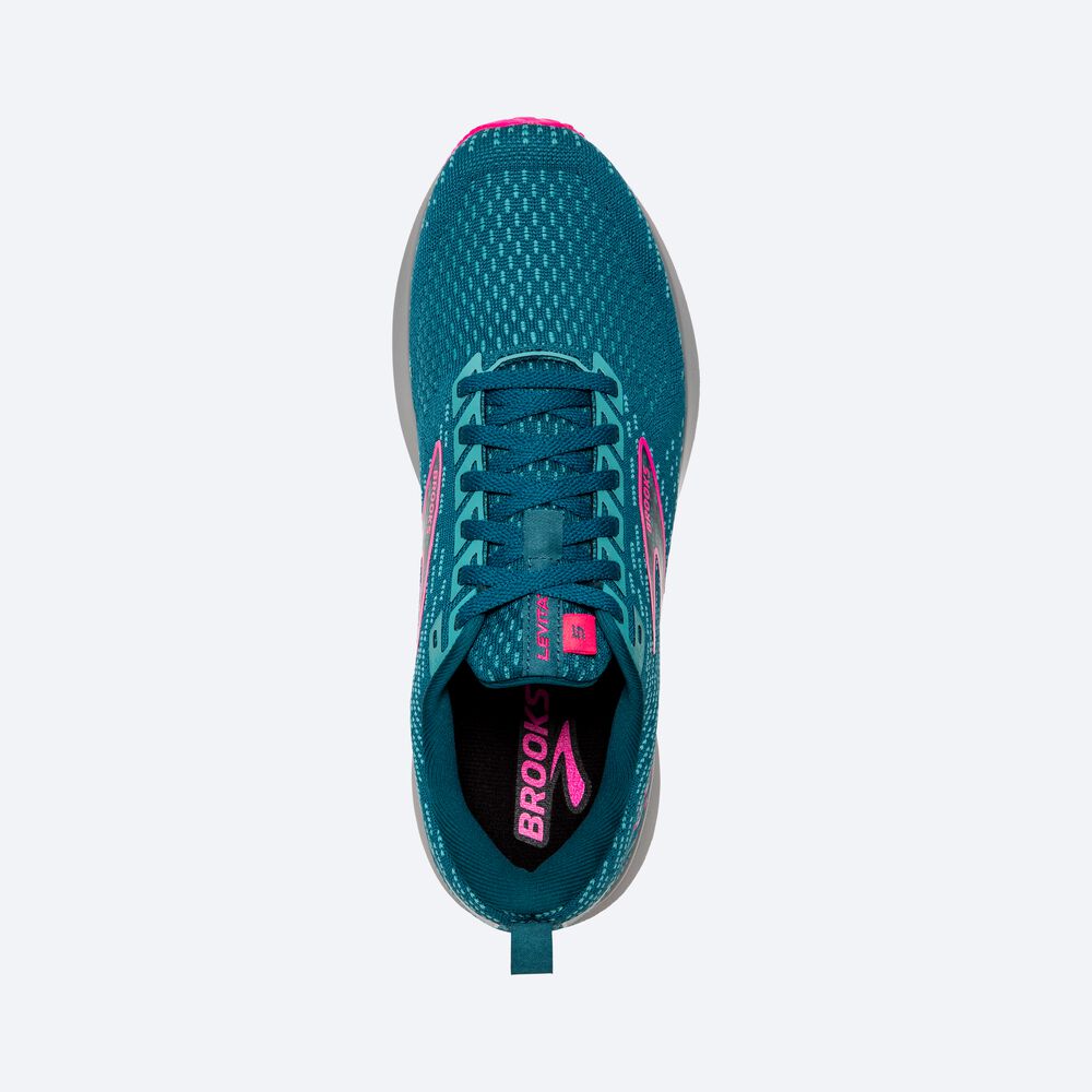 Brooks Levitate 5 Löparskor Dam Blå/Rosa | BKP-047192