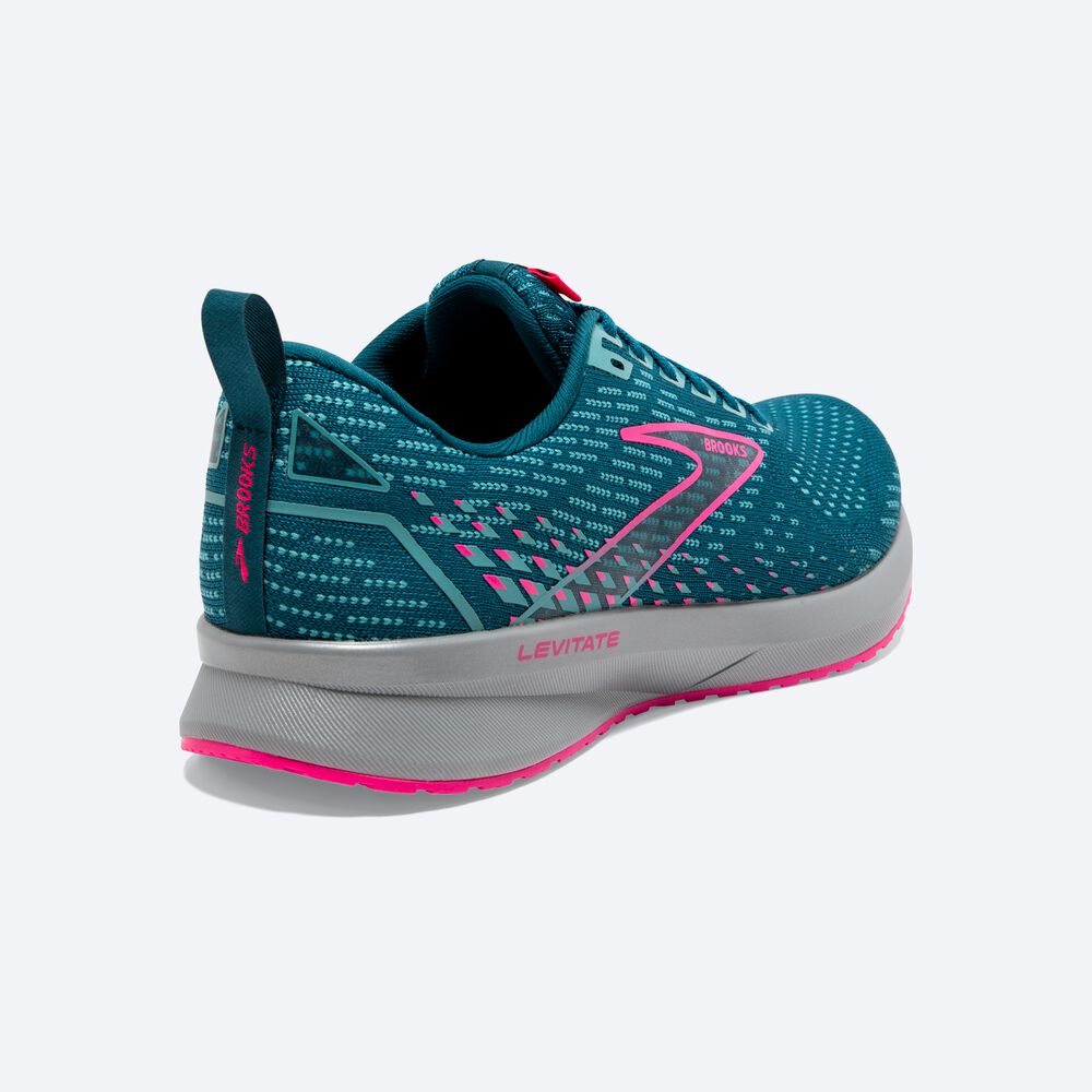 Brooks Levitate 5 Löparskor Dam Blå/Rosa | BKP-047192