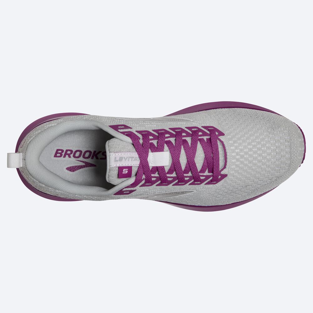 Brooks Levitate 5 Löparskor Dam Grå/Lavendel | AWR-139584