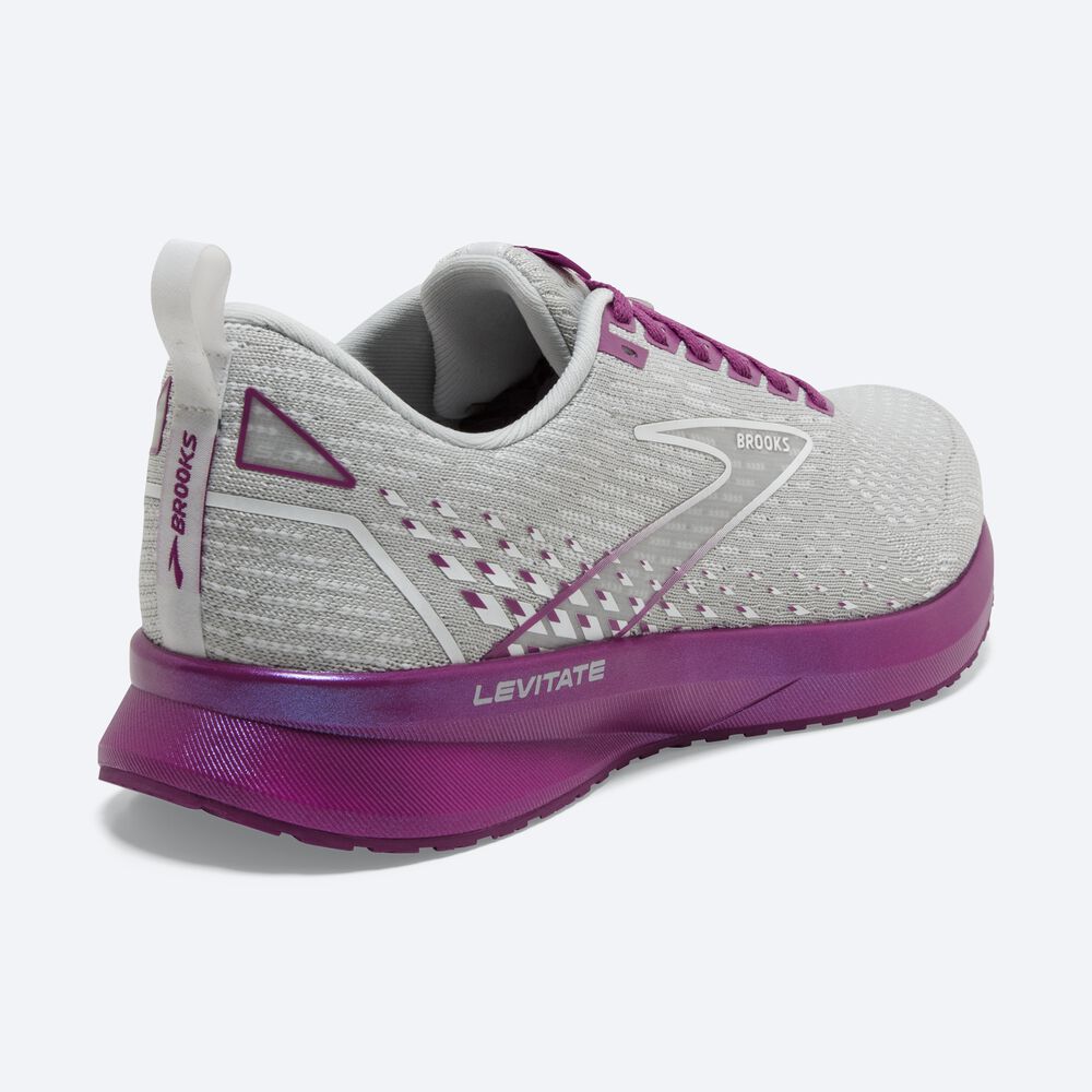 Brooks Levitate 5 Löparskor Dam Grå/Lavendel | AWR-139584