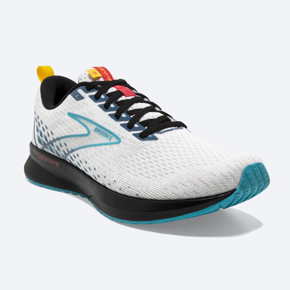 Brooks Levitate 5 Löparskor Dam Vita/Blå/Svarta | EUI-810965