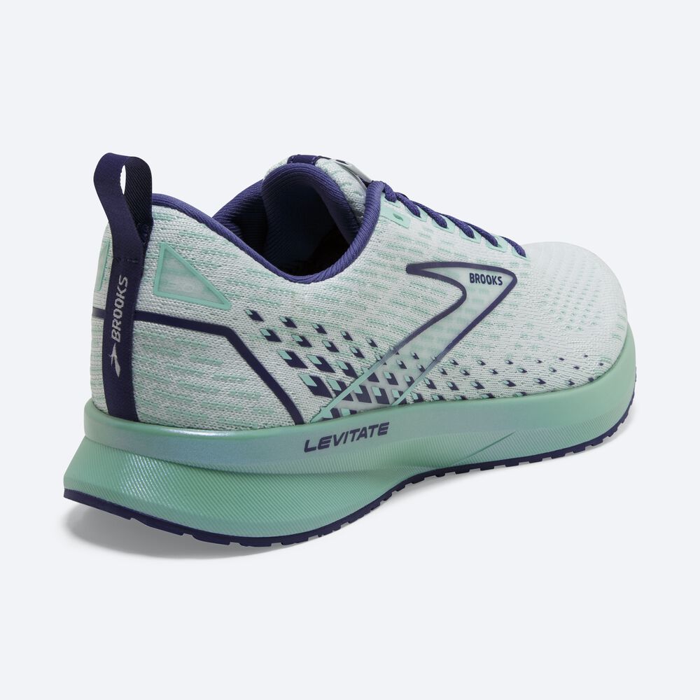 Brooks Levitate 5 Löparskor Dam Vita/Marinblå Blå | ETL-652890