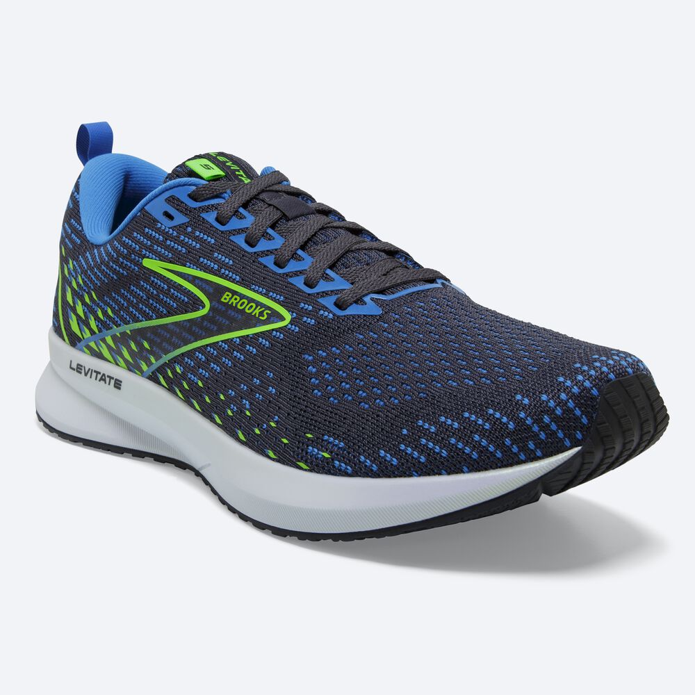 Brooks Levitate 5 Löparskor Herr Blå/Gröna | CEW-576082