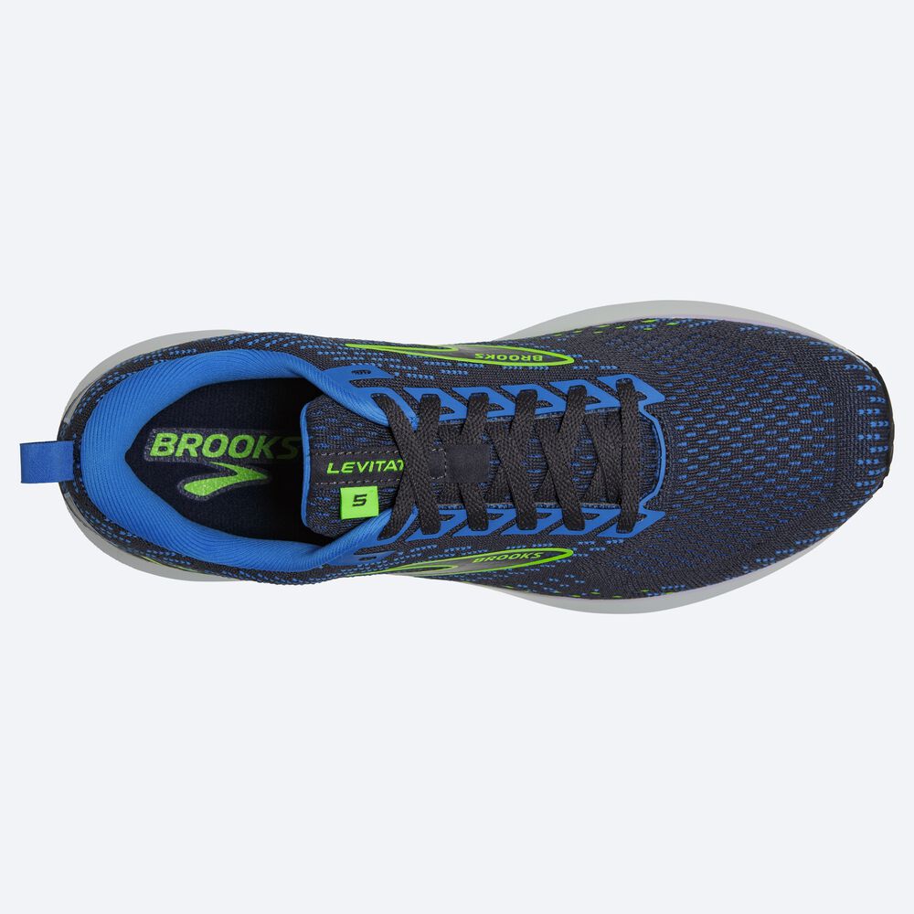 Brooks Levitate 5 Löparskor Herr Blå/Gröna | CEW-576082