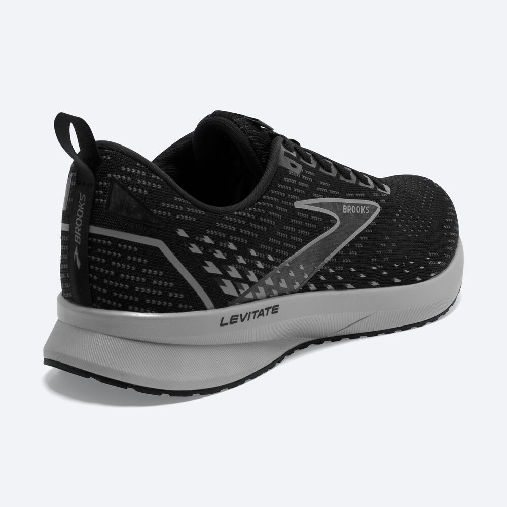 Brooks Levitate 5 Löparskor Herr Svarta/Grå | DBK-652107