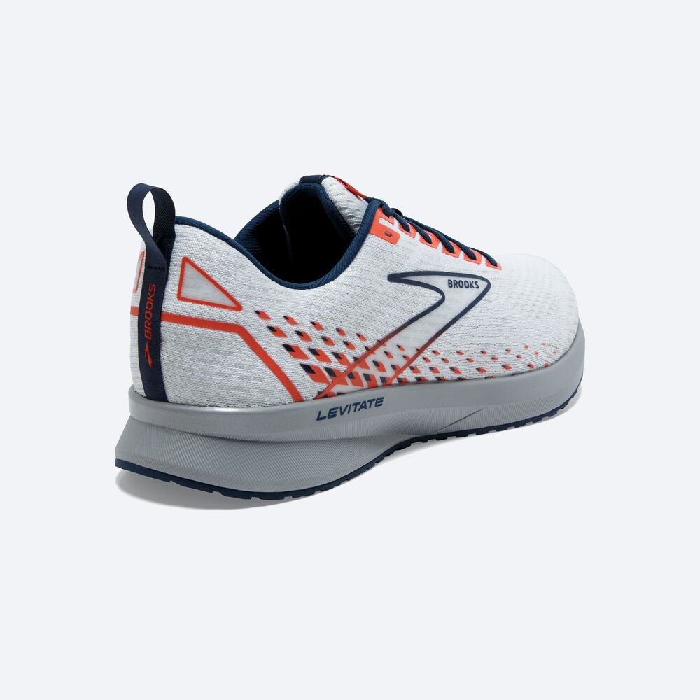 Brooks Levitate 5 Löparskor Herr Vita/Bruna | RCO-495783