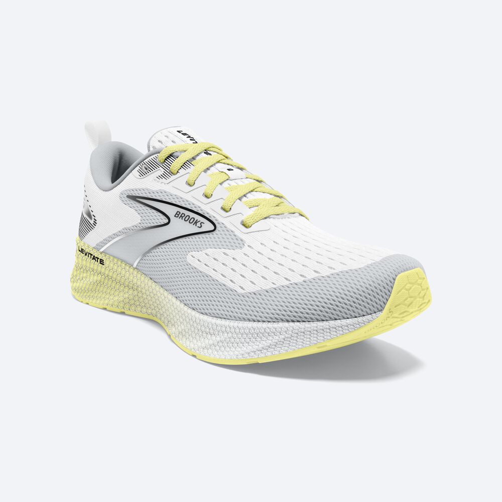 Brooks Levitate 6 Löparskor Dam Vita/Gula | XCW-386257