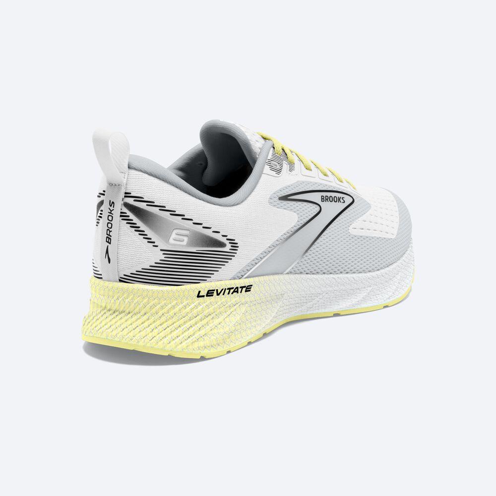 Brooks Levitate 6 Löparskor Dam Vita/Gula | XCW-386257