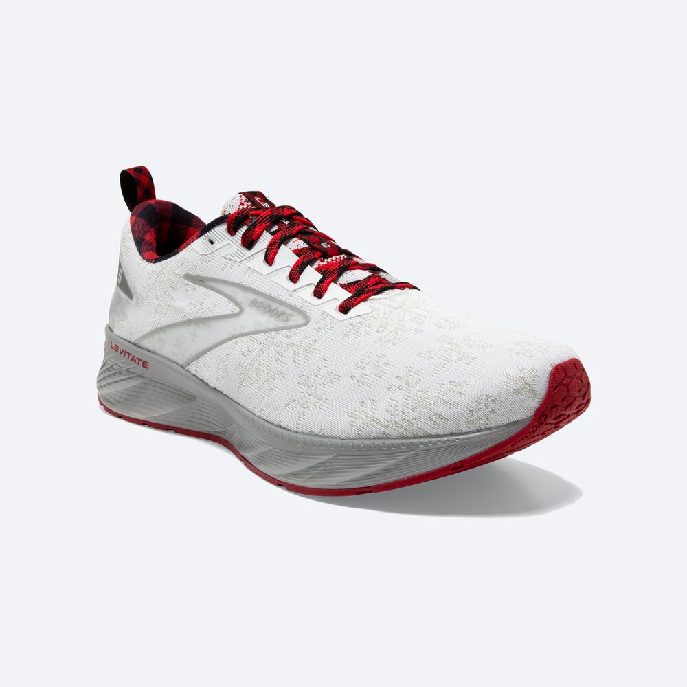 Brooks Levitate 6 Löparskor Dam Vita/Röda/Silver | OGI-912587