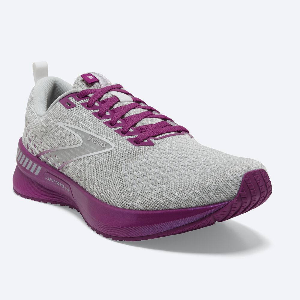 Brooks Levitate GTS 5 Löparskor Dam Grå/Lavendel | PHE-679845