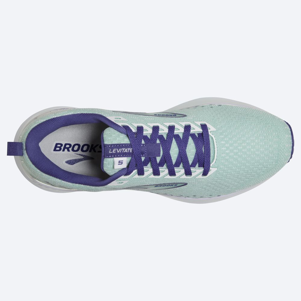 Brooks Levitate GTS 5 Löparskor Dam Gröna/Marinblå Blå/Vita | SQW-479380