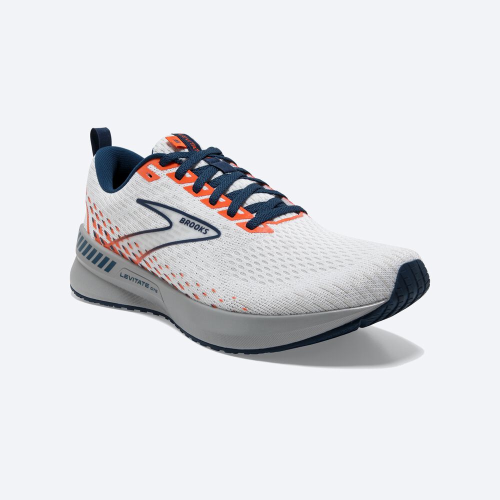 Brooks Levitate GTS 5 Löparskor Herr Vita/Bruna | NWG-475830