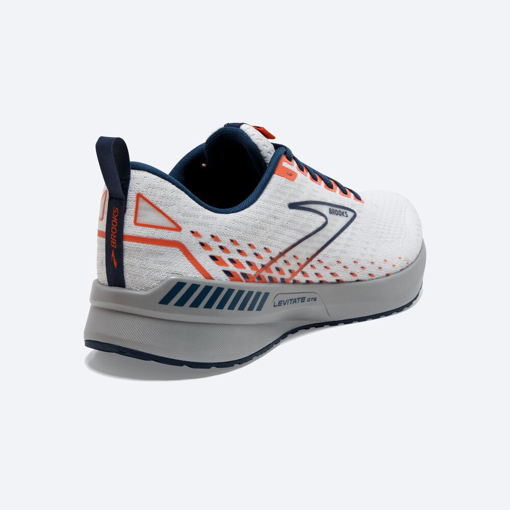 Brooks Levitate GTS 5 Löparskor Herr Vita/Bruna | NWG-475830